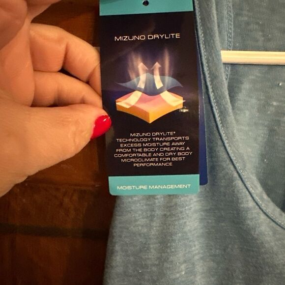 Mizuno Womens Inspire Running Tank Top Size XS Swedish Blue New - Picture 3 of 5